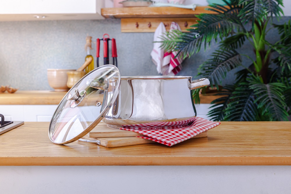 Zahran Stainless Steel Classic Stewpot Set With Glass Lid  - Size 24,26,30